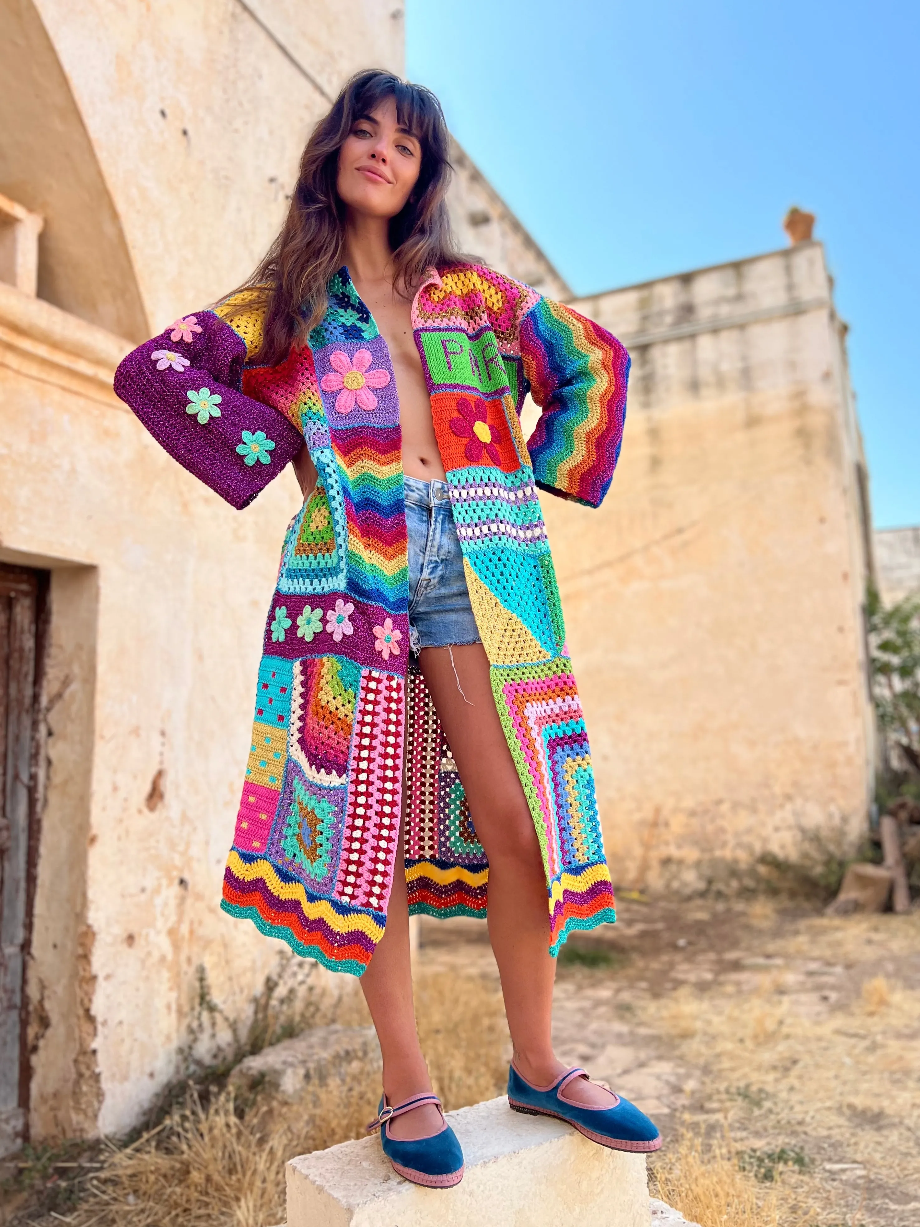 Rose Carmine Iconics|Coats-COUTURE COAT