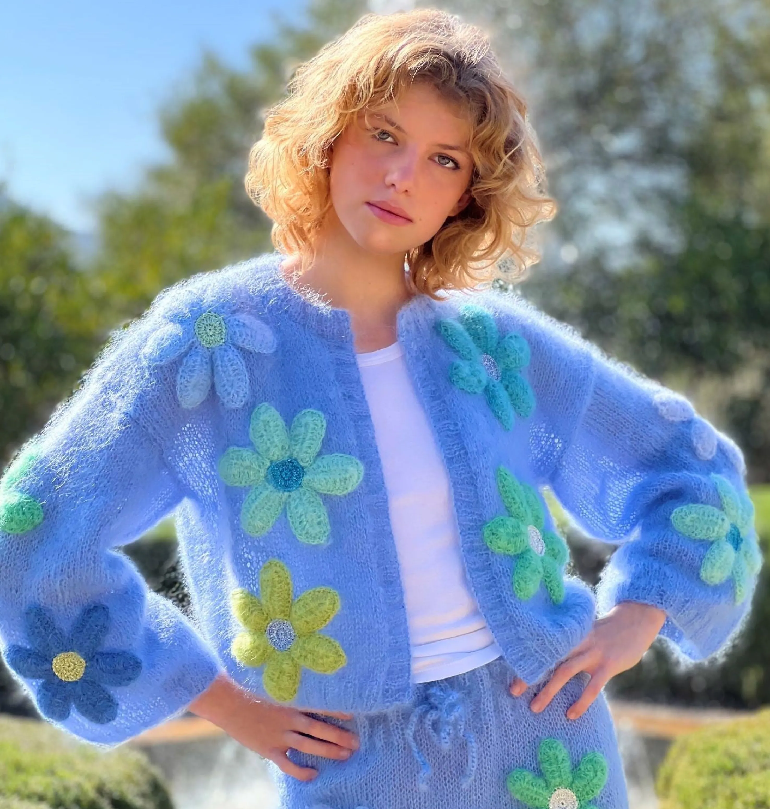 Rose Carmine Boleros-BOLERO FREE FLOWERS BLEU