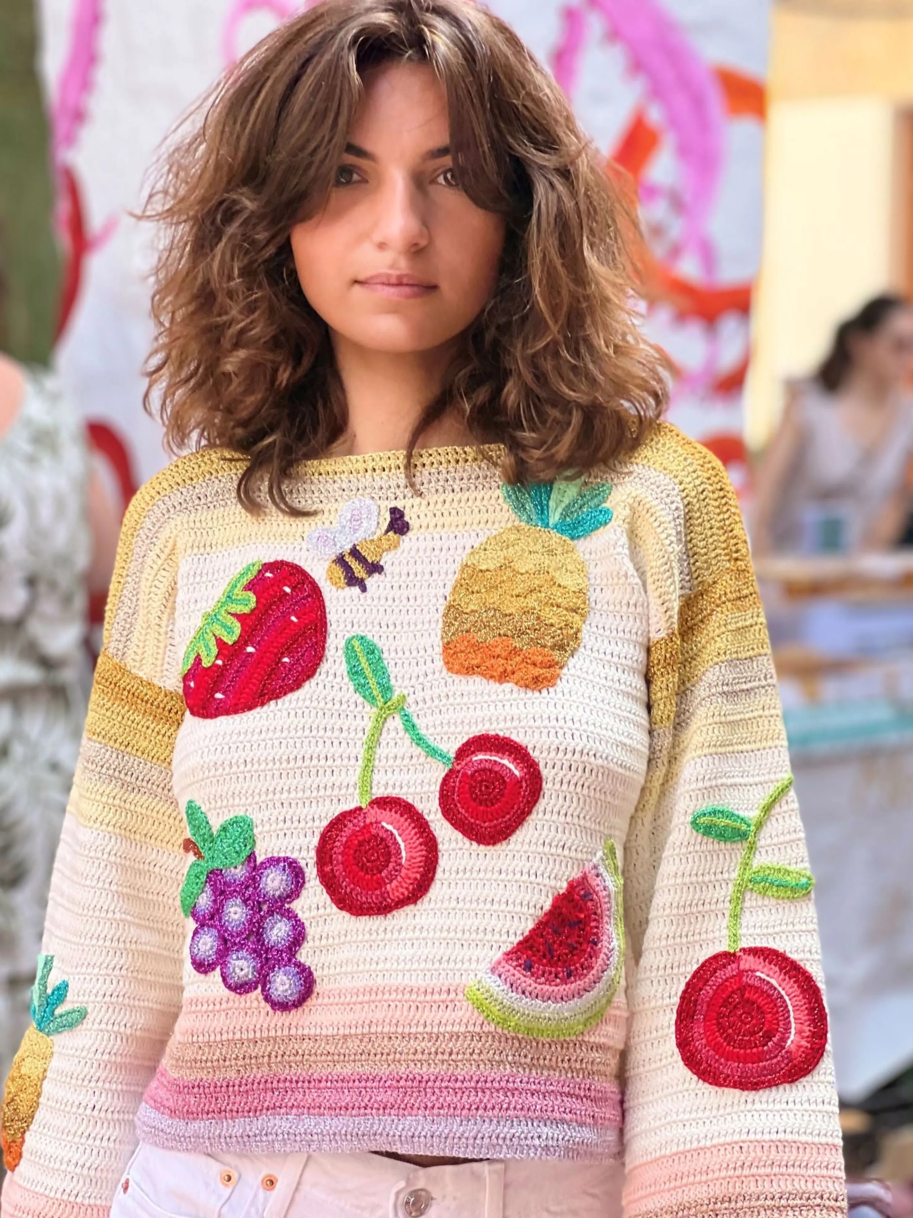 Rose Carmine Sweaters-SWEATER TUTTI FRUTTI