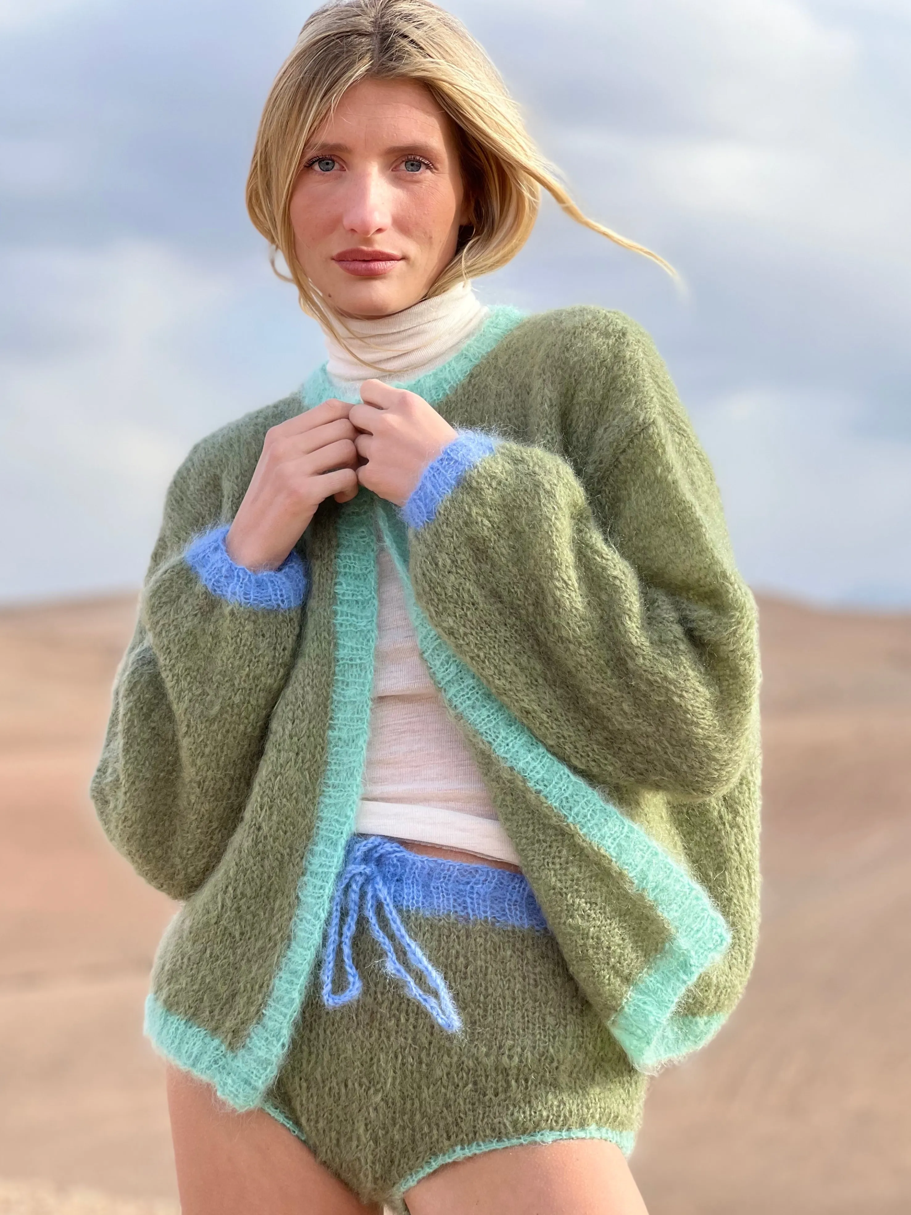 Rose Carmine Bottoms-CULOTTE COLORBLOCK KAKI