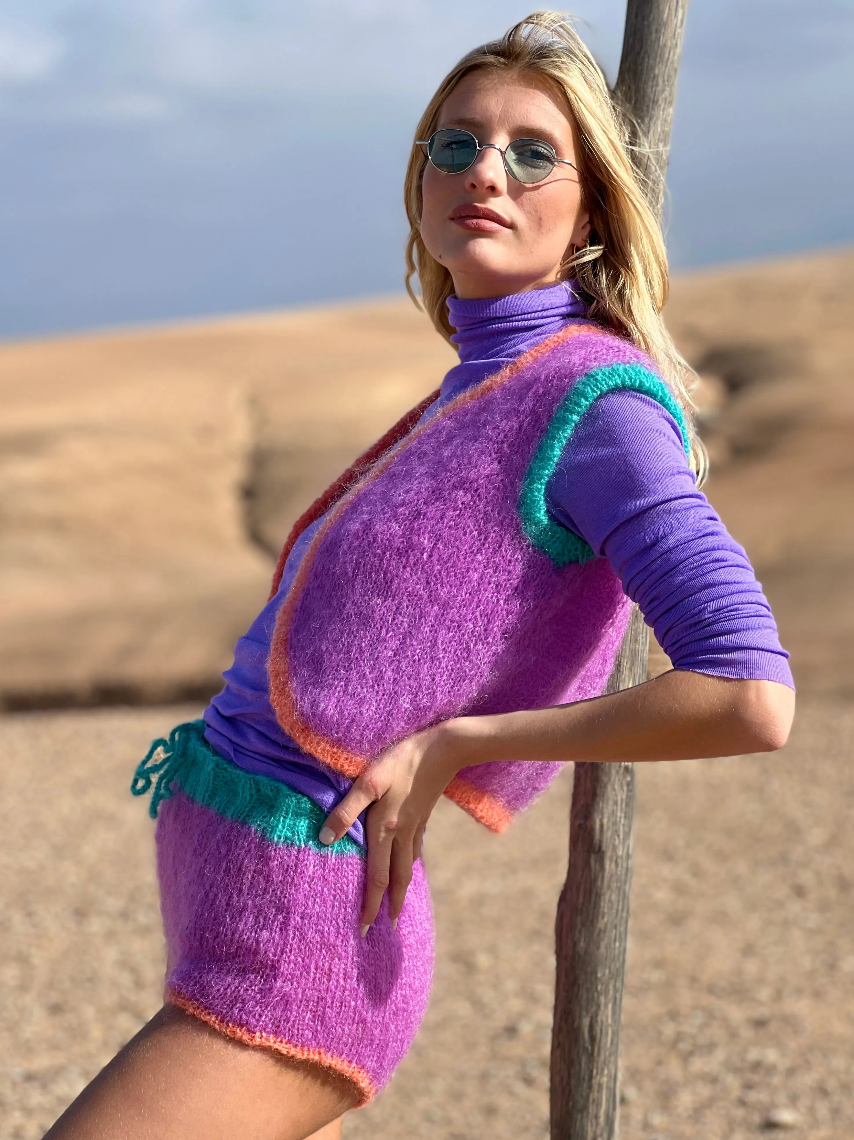 Rose Carmine Boleros-BOLERO COLORBLOCK LILAS