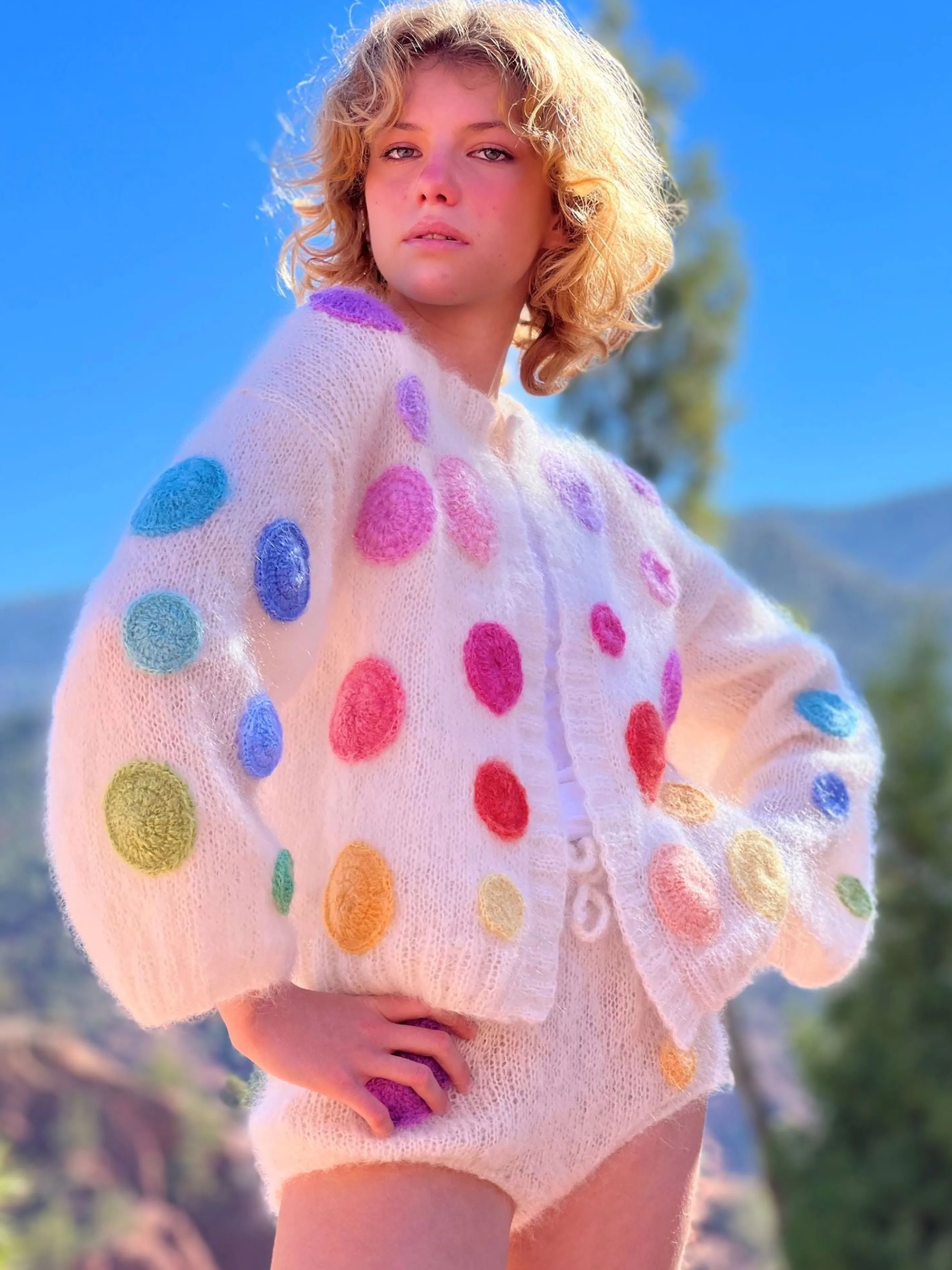 Rose Carmine Boleros-BOLERO DOTS ECRU