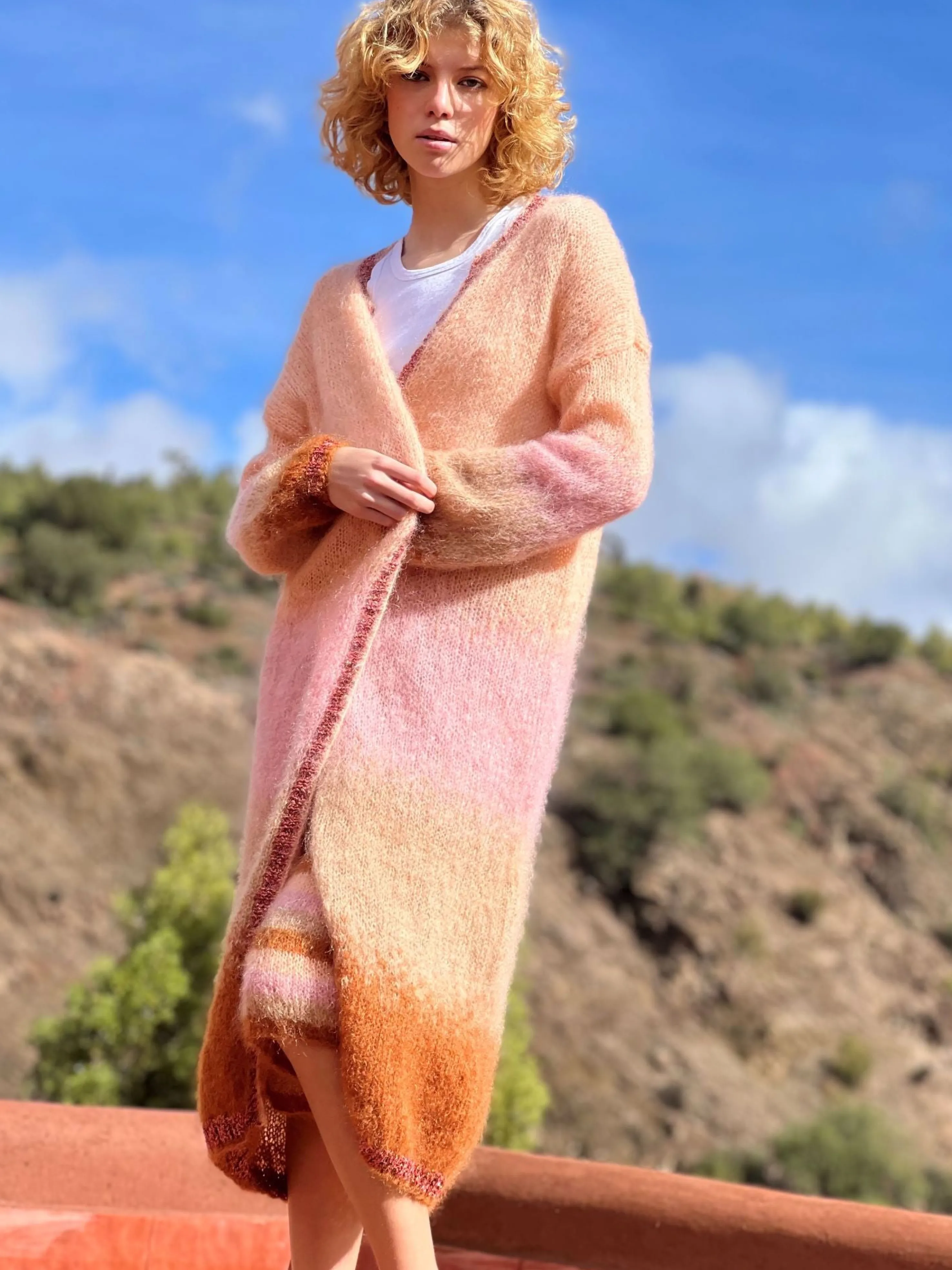 Rose Carmine Coats-COAT TIE&DYE DUNE