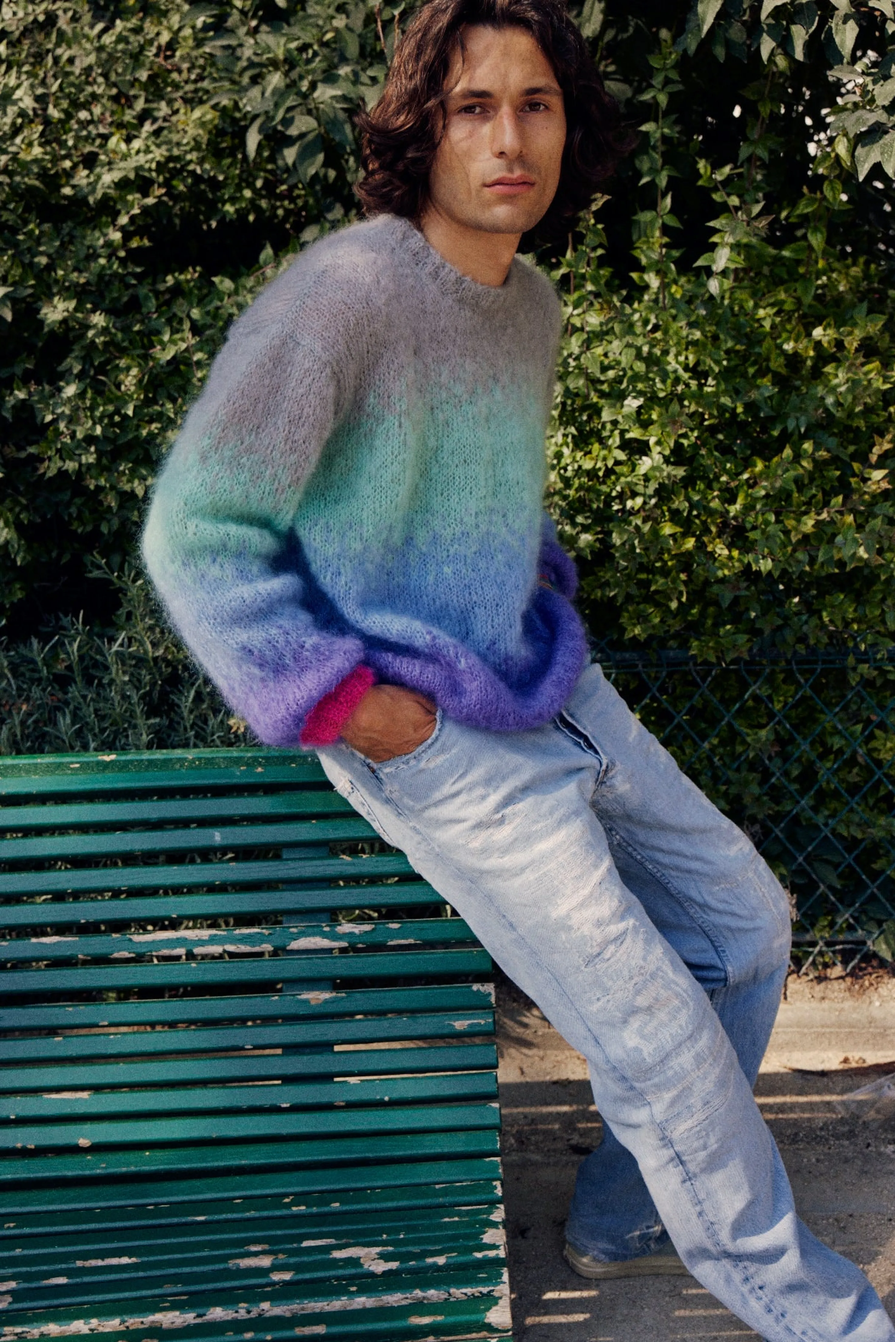 Rose Carmine Sweaters-SWEATER O TIE&DYE GREY