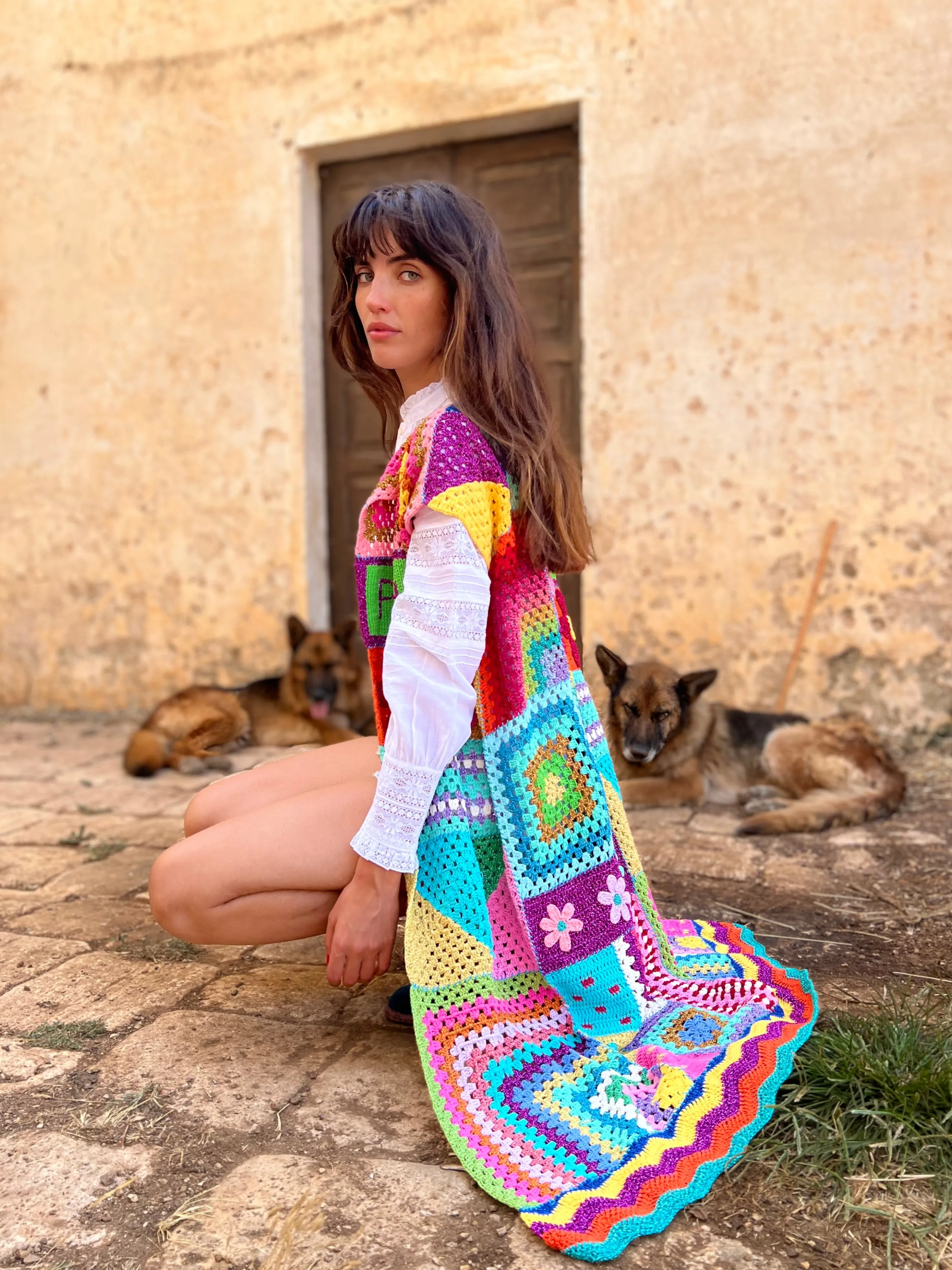 Rose Carmine Coats-COUTURE COAT NO SLEEVES