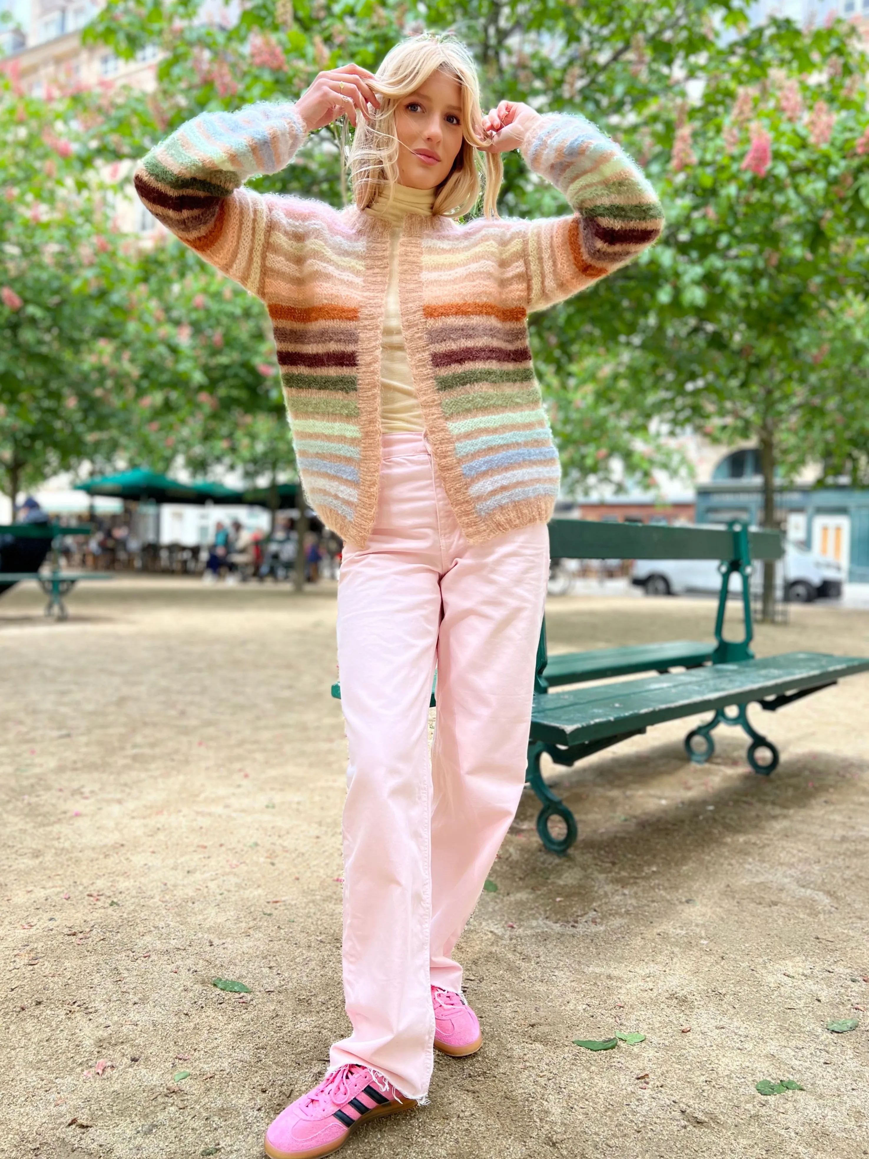 Rose Carmine Jackets-LITTLE JACKET MELODIE BEIGE