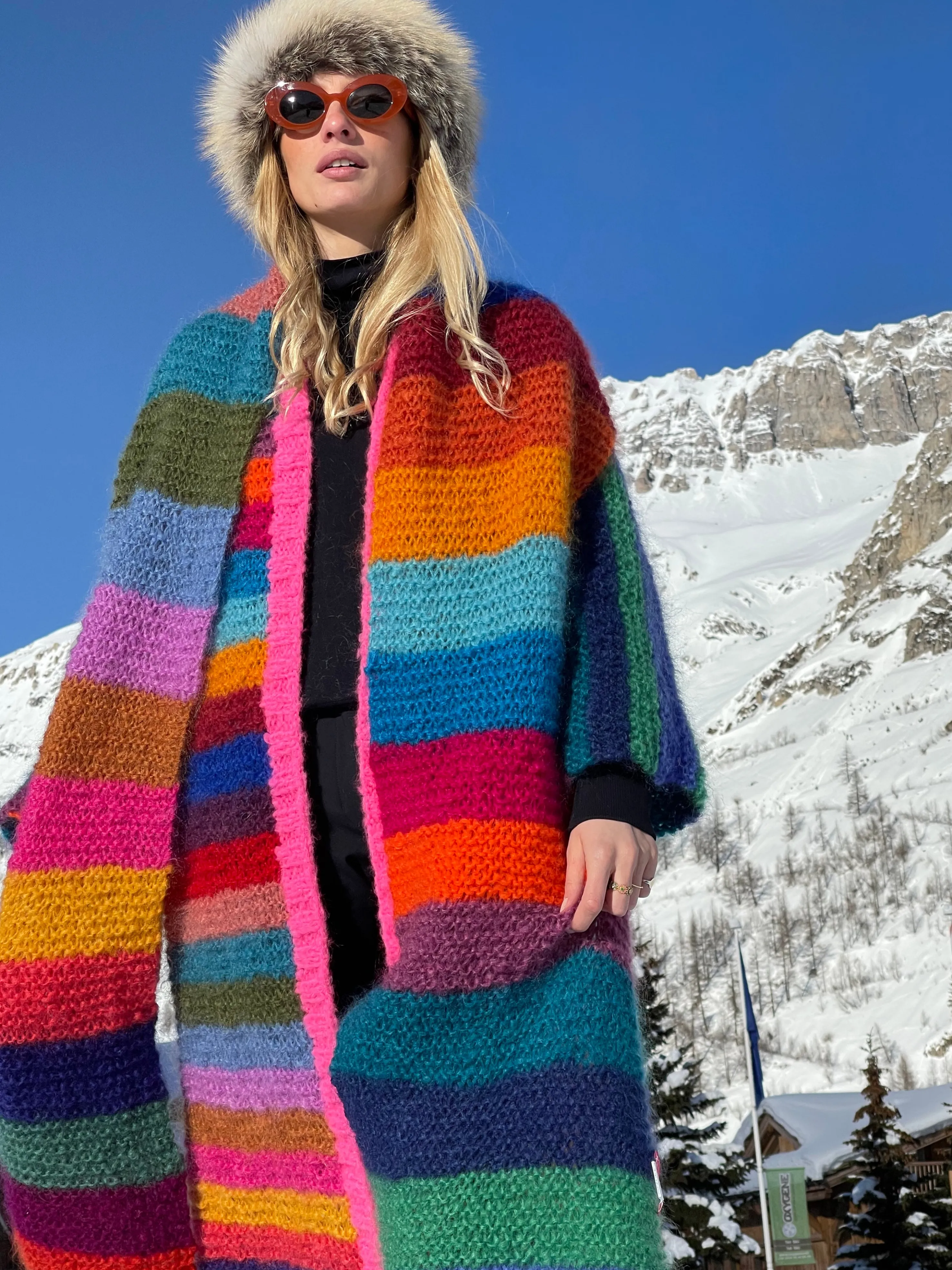 Rose Carmine Accessories-SCARF MOUSSE STRONGS