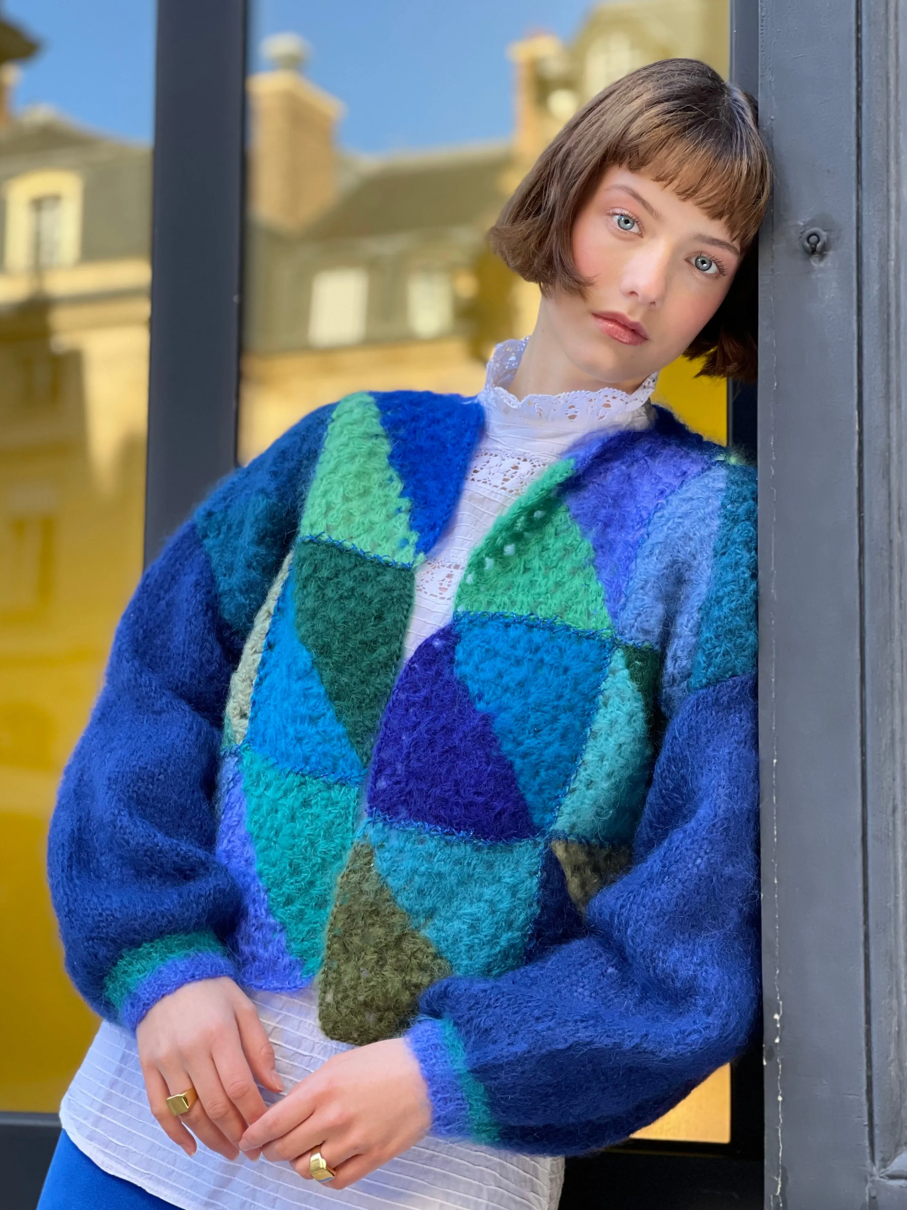 Rose Carmine Boleros-BLUE DIAGONALES BOLERO