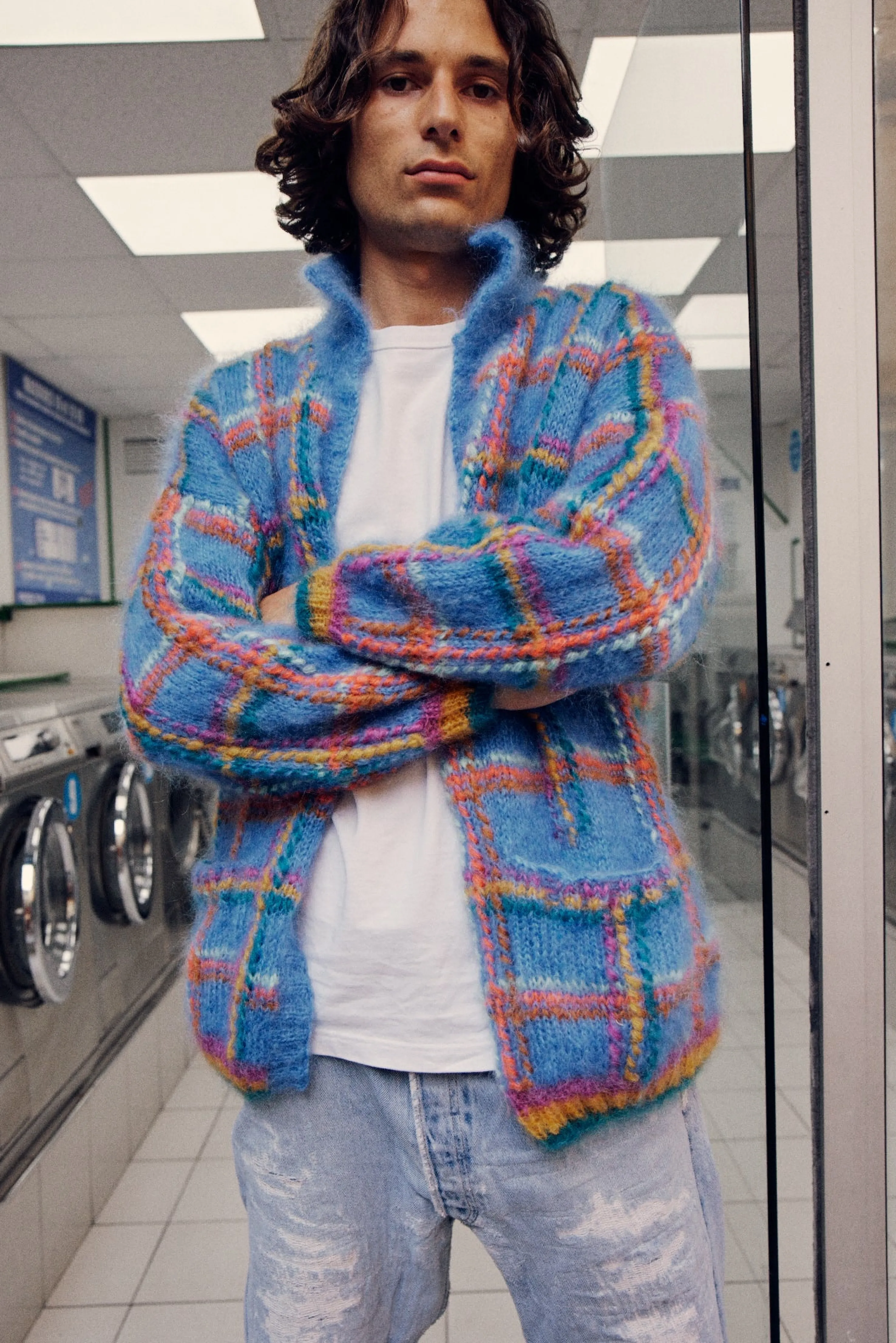 Rose Carmine Jackets-JACKET TARTAN BLUE