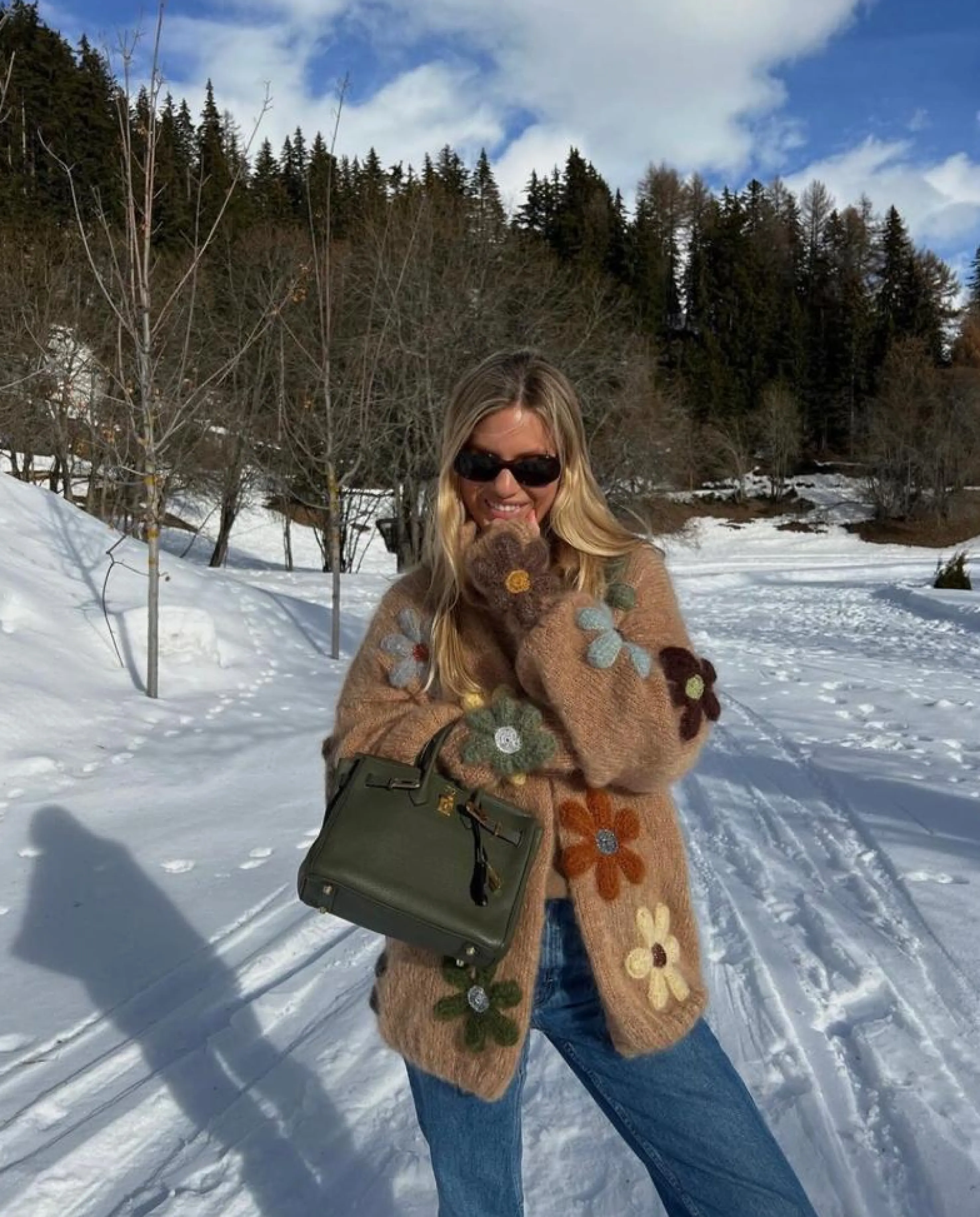 Rose Carmine Jackets-LONG JACKET FREE FLOWERS BEIGE