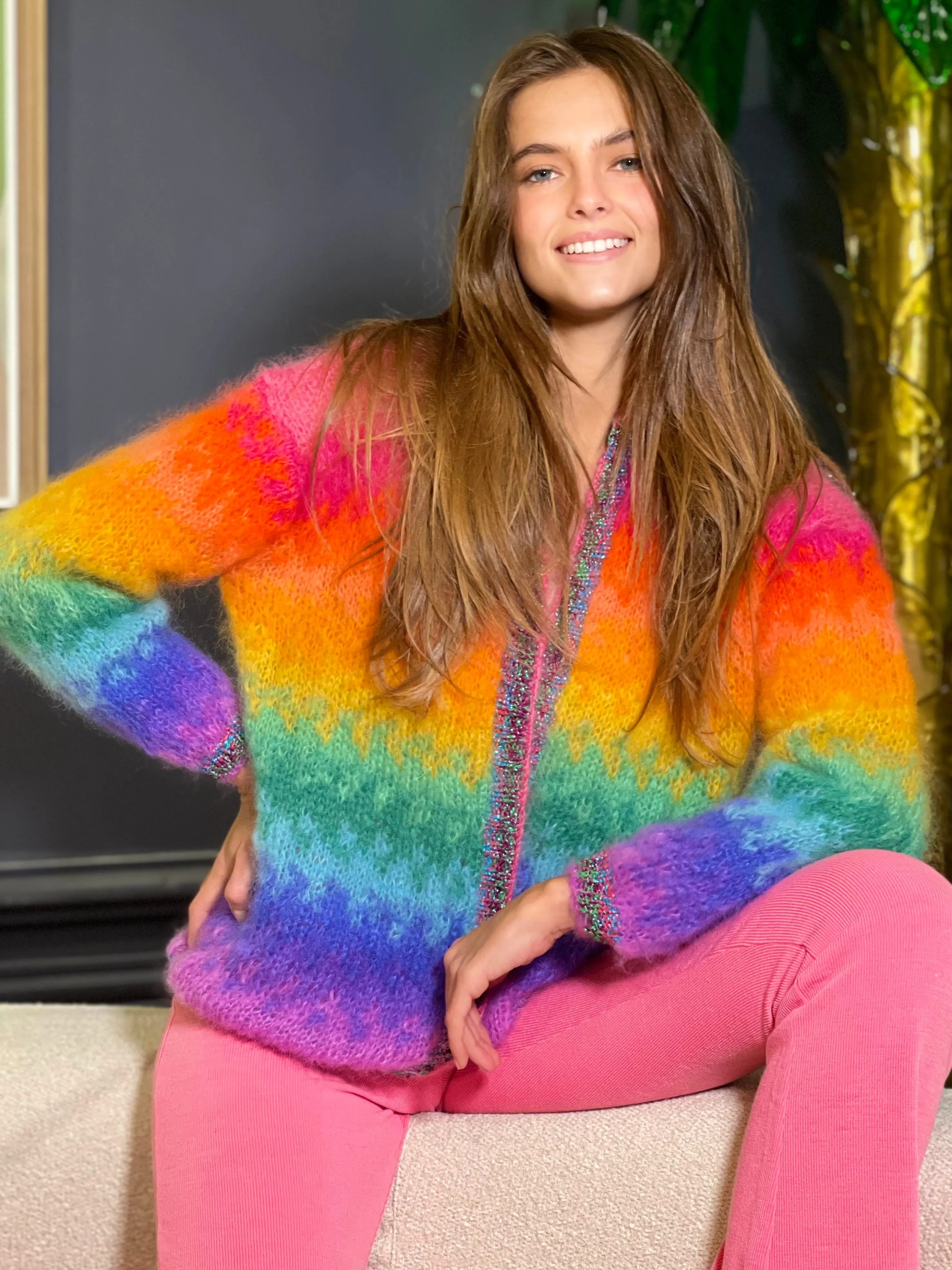 Rose Carmine Iconics|Jackets-CRAZY TIE&DYE LITTLE JACKET