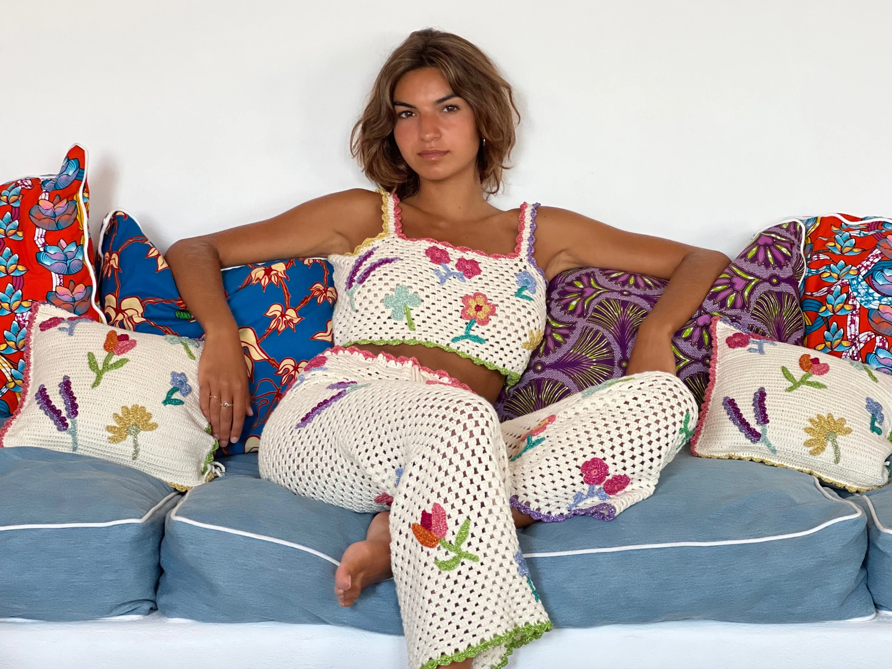 Rose Carmine Tops-BRASSIERE BLOOM